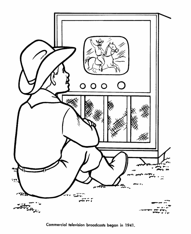  TV Cowboy Coloring Page