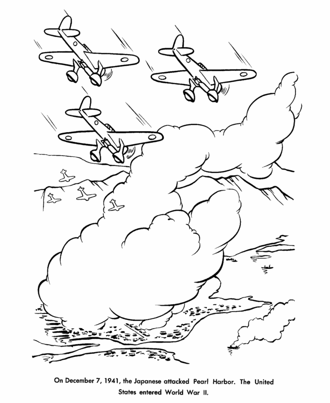  Pearl Harbor Day Coloring Page