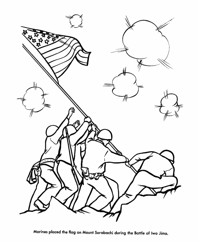 iwo jima memorial drawing