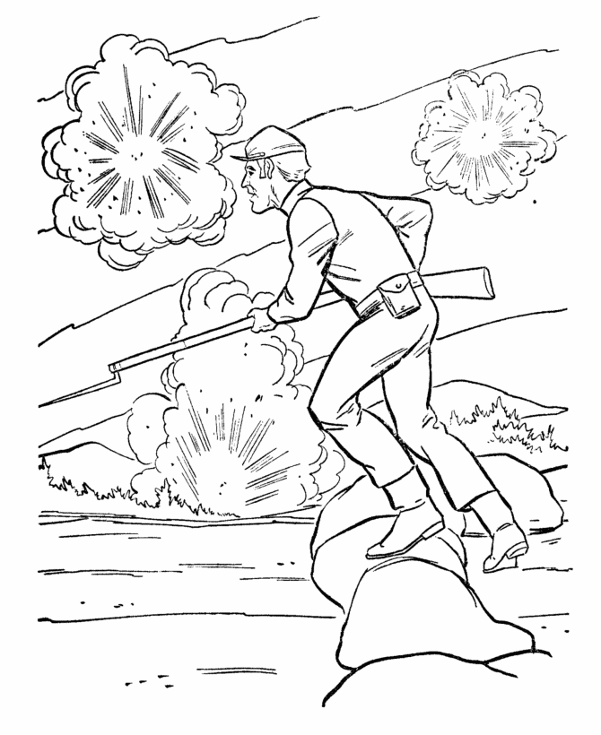  Union infantry Coloring Page