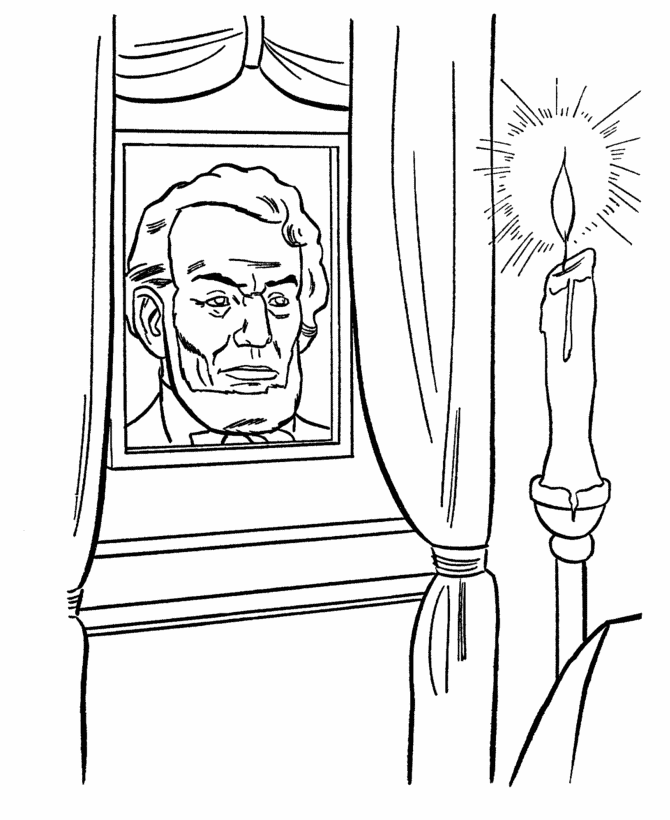  Death of President Abraham Lincoln Coloring Page