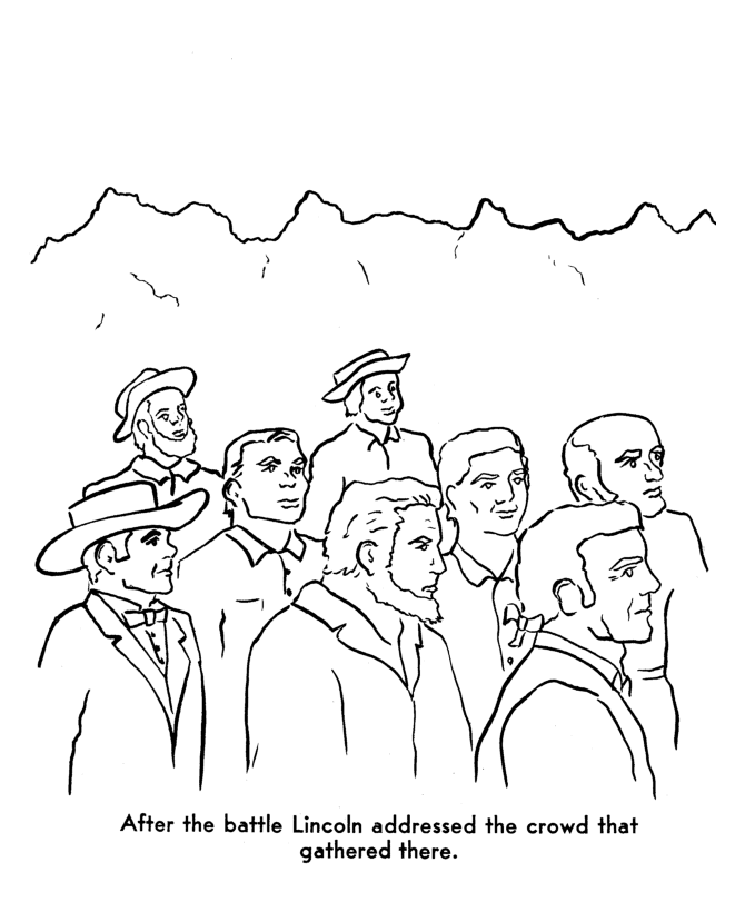  America Civil War Coloring Story Page