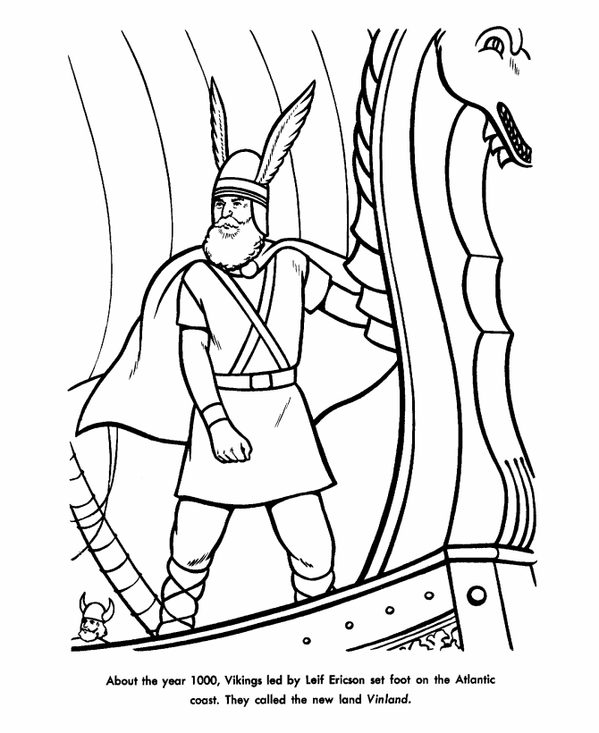  Discovery of America Coloring Page