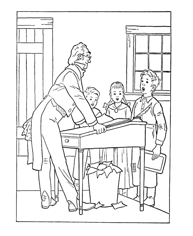  Early American Society Coloring Page