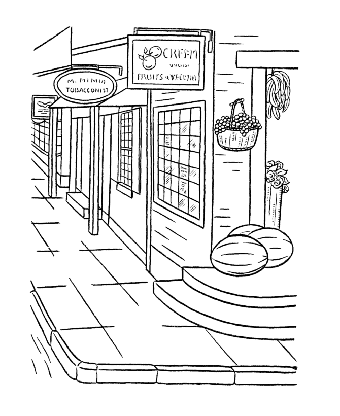  Early American Society Coloring Page