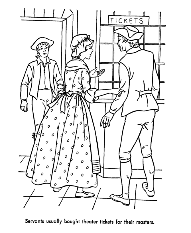  Early American Society Coloring Page