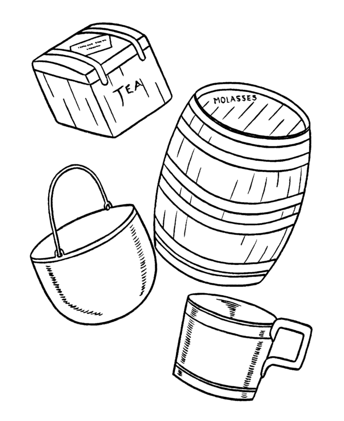  Early American Home Life Coloring Page