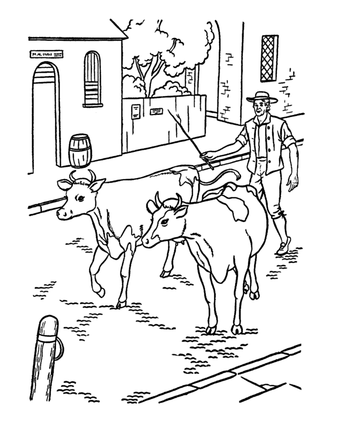  Early American Home Life Coloring Page