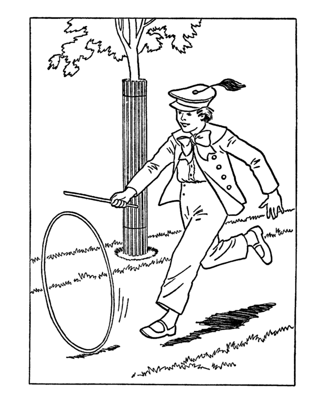  Early American Children Coloring Page