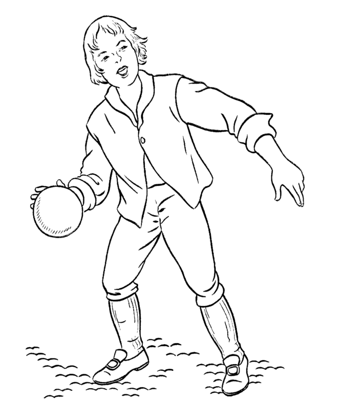  Early American Children Coloring Page