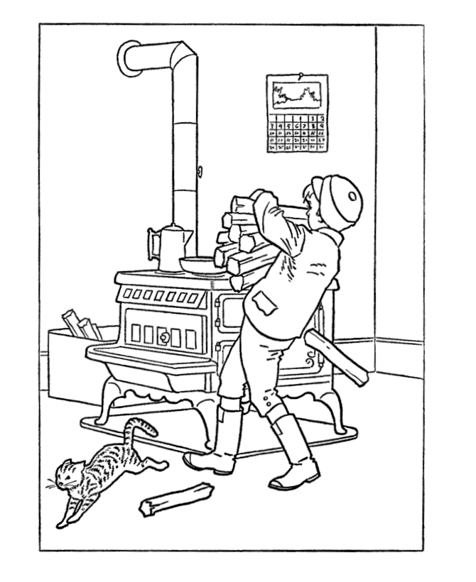  Early American Children Coloring Page