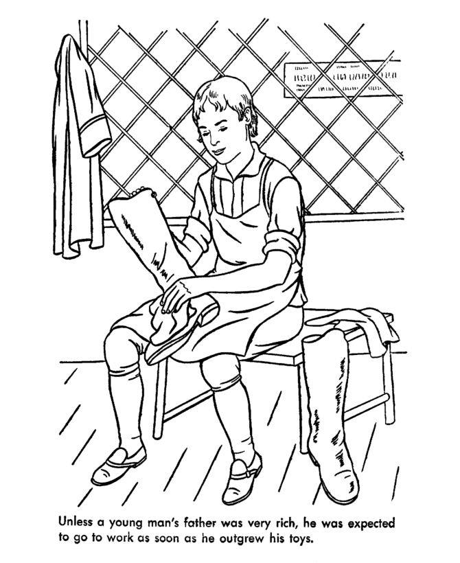  Early American Trades Coloring Page