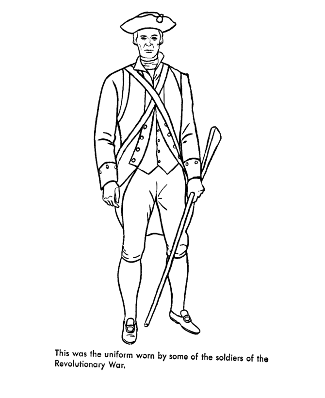 revolutionary war soldier drawing