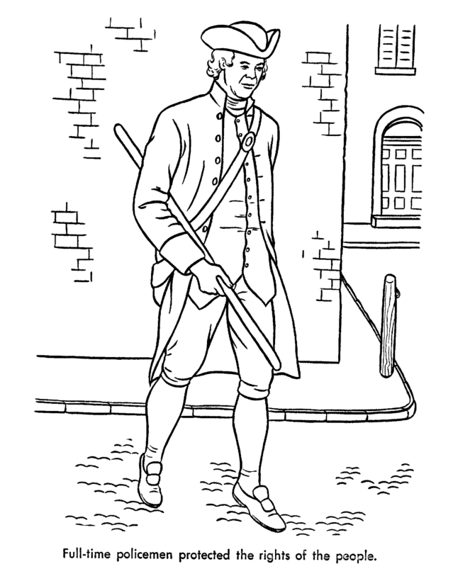  Early American Trades Coloring Page