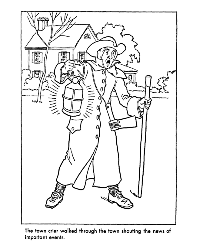  Early American Trades Coloring Page