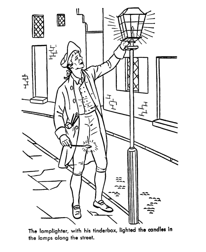  Early American Trades Coloring Page