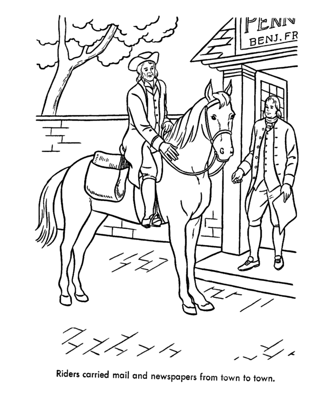  Early American Trades Coloring Page