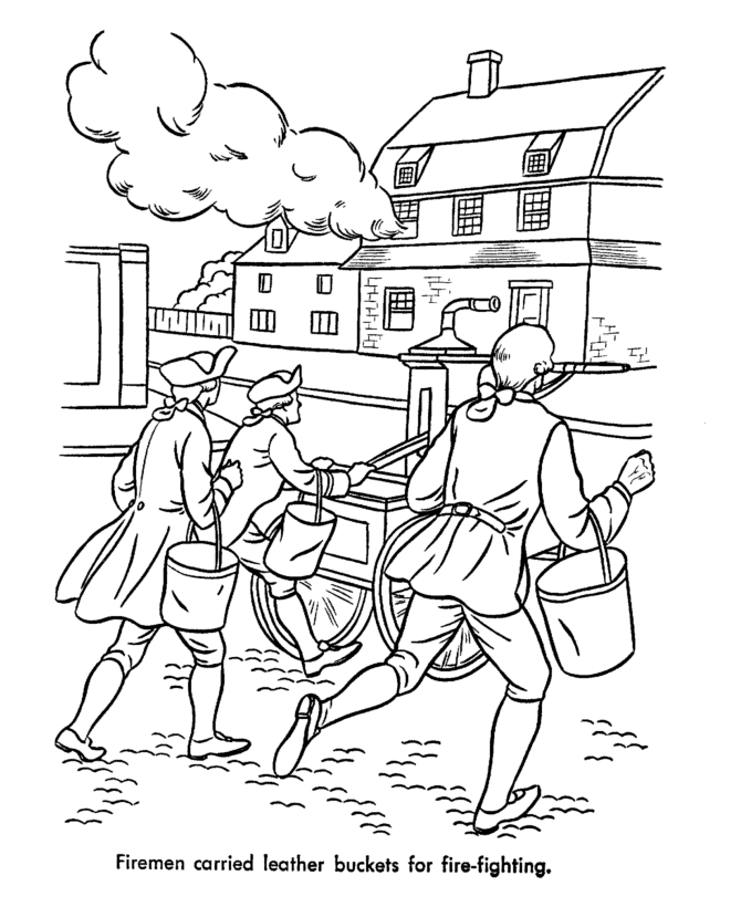  Early American Trades Coloring Page