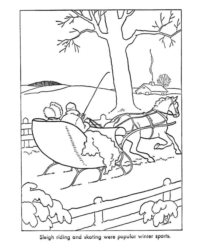  Early American Transportation Coloring Page