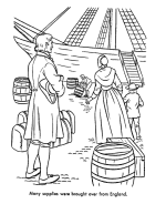 Early American Transportation coloring page