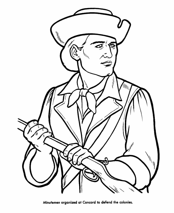  America Revoltionary War Coloring Page