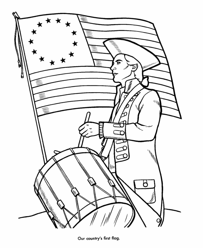  America Revoltionary War Coloring Page
