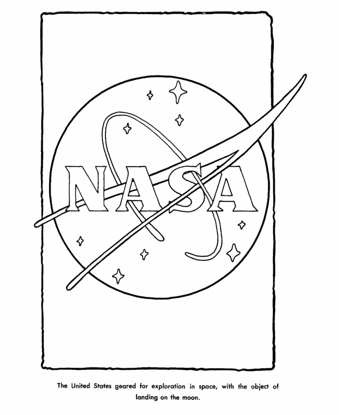  America Space Program Coloring Page