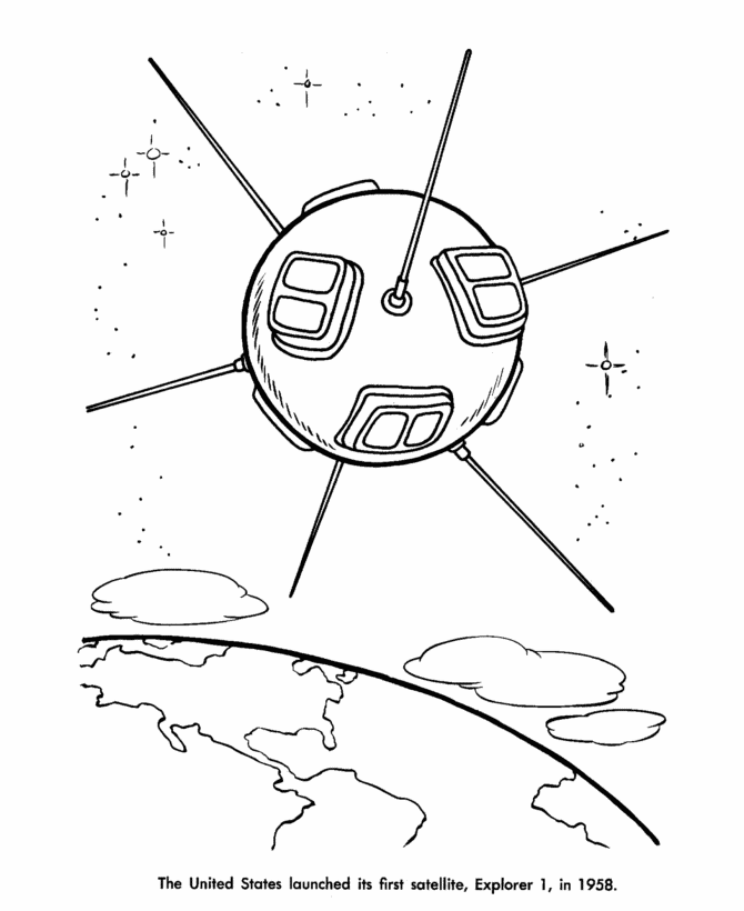  America Space Program Coloring Page