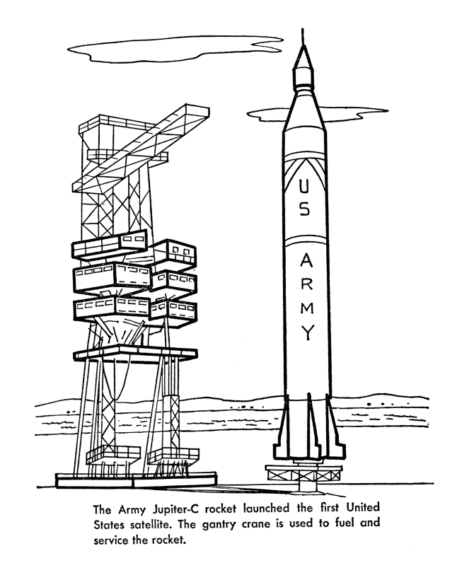  America Space Program Coloring Page