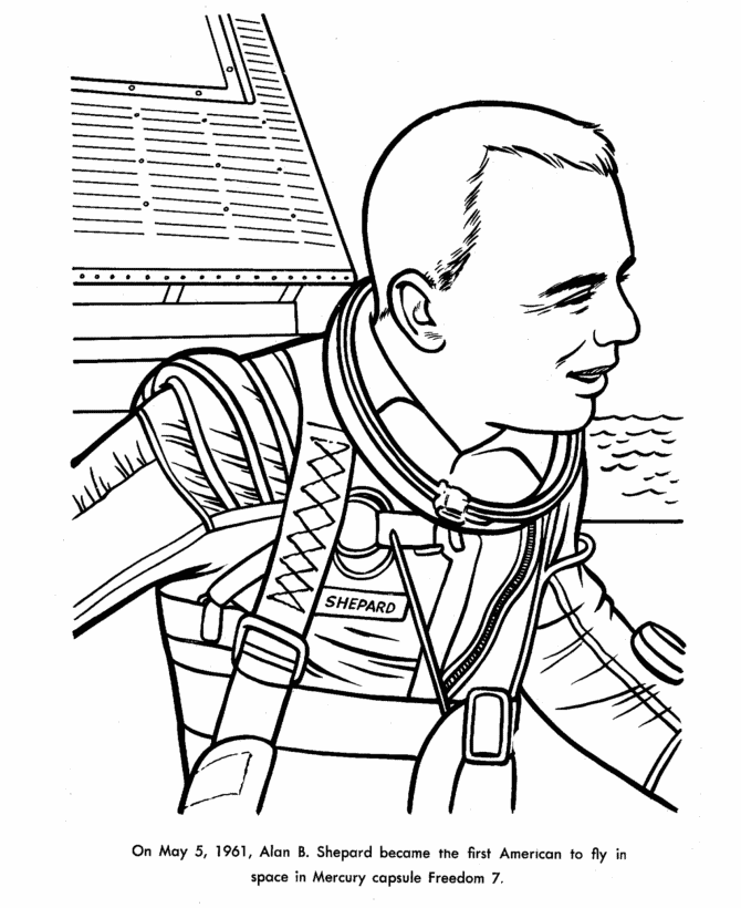  America Space Program Coloring Page