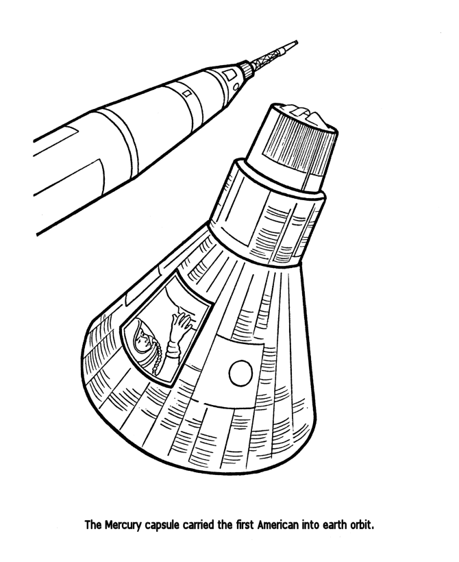  America Space Program Coloring Page