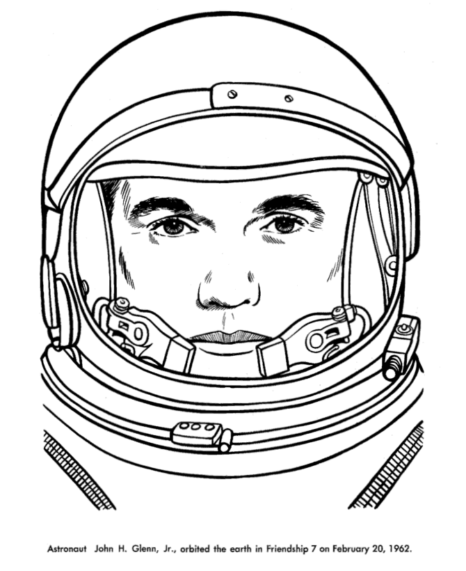 History Coloring Pages 28 Images Usa Printables Glenn Space Race