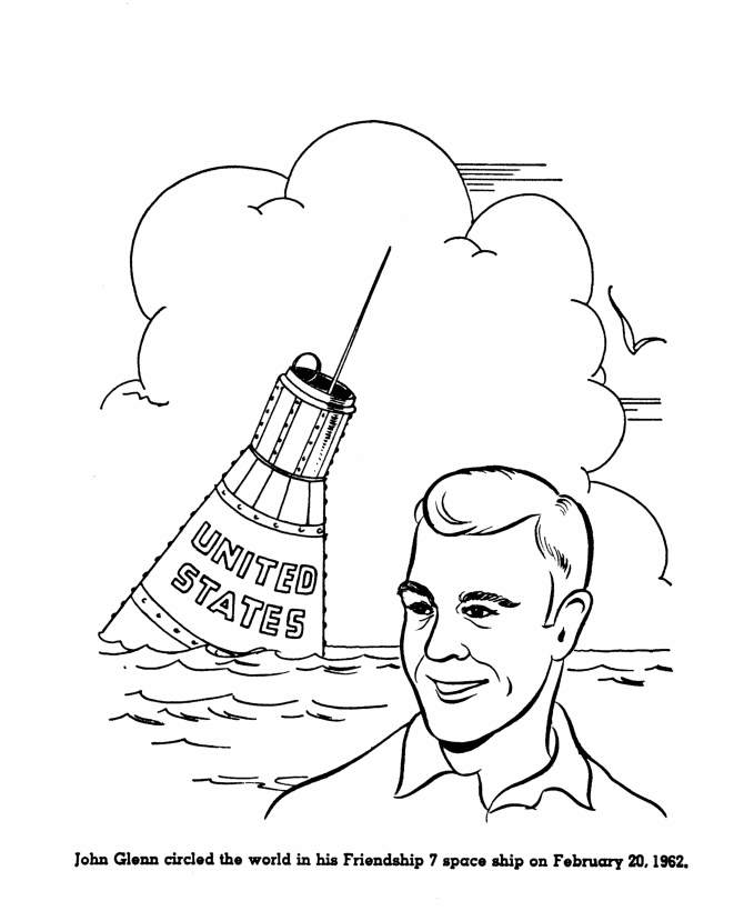  Mercury Friendship 7 Coloring Page