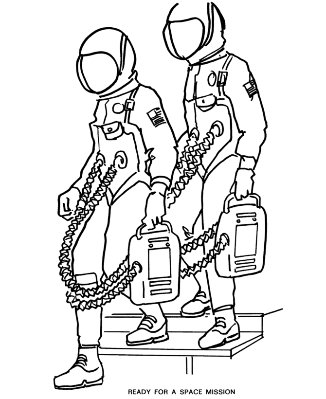  America Space Program Coloring Page