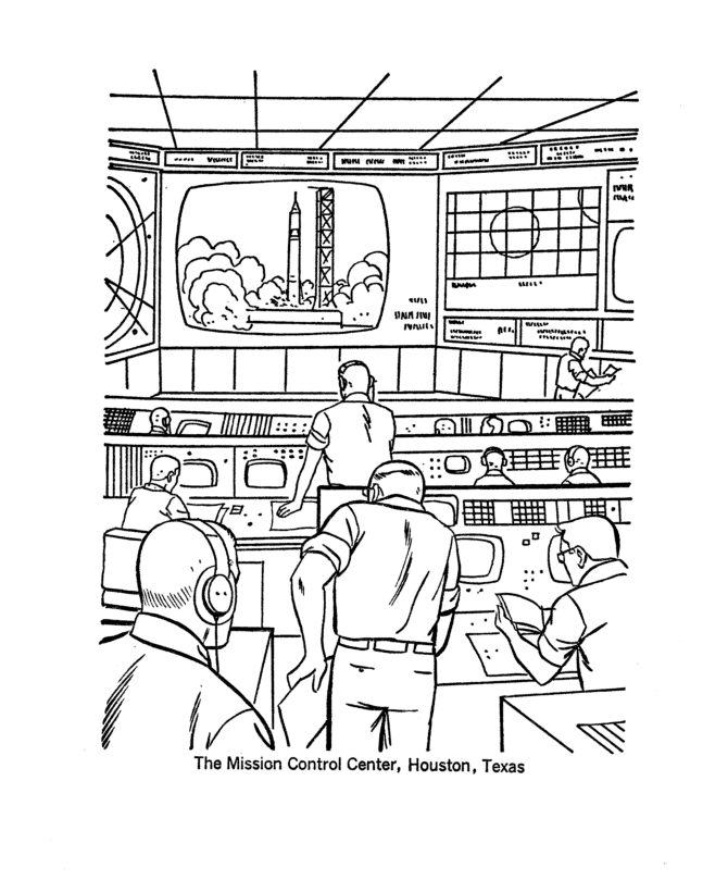  America Space Program Coloring Page