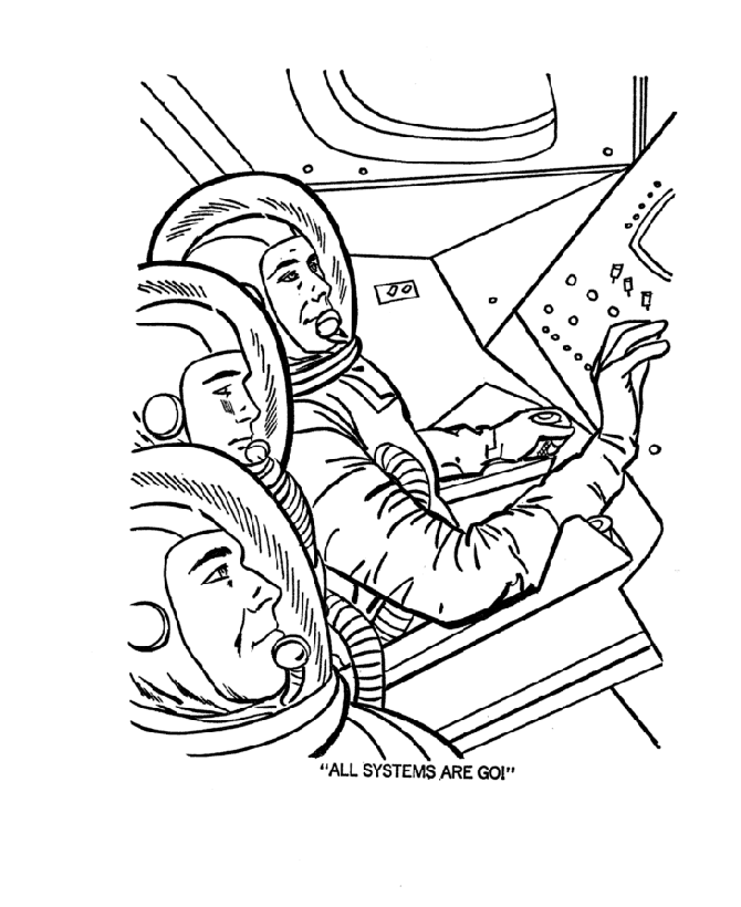  America Space Program Coloring Page