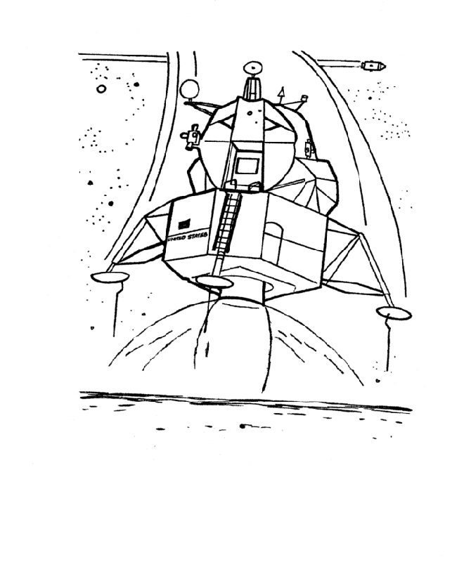  America Space Program Coloring Page