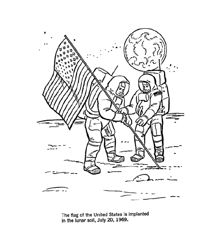  America Space Program Coloring Page