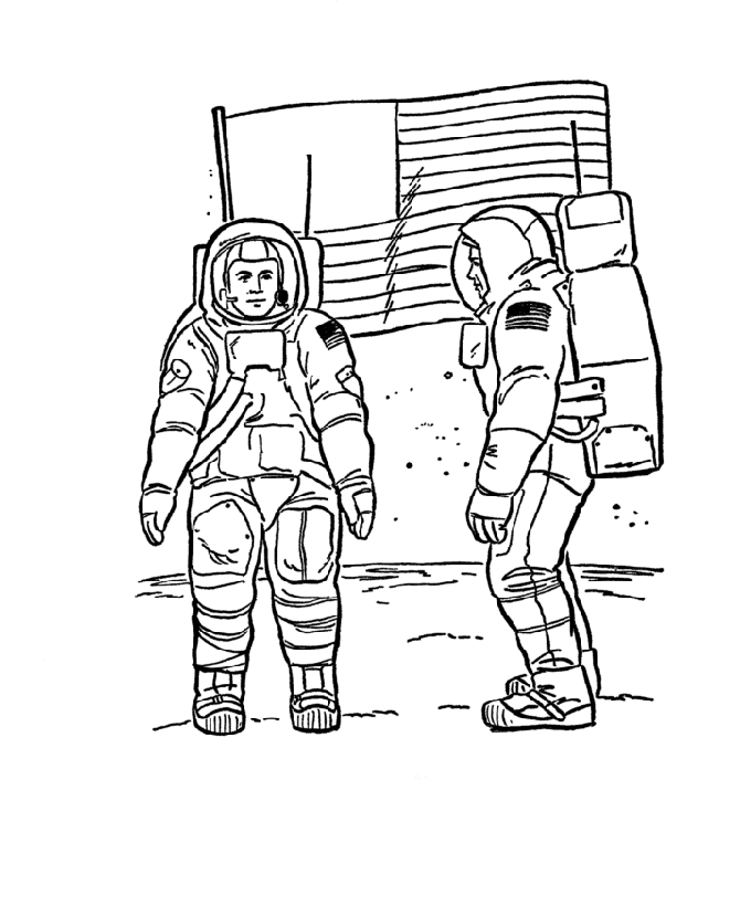  America Space Program Coloring Page