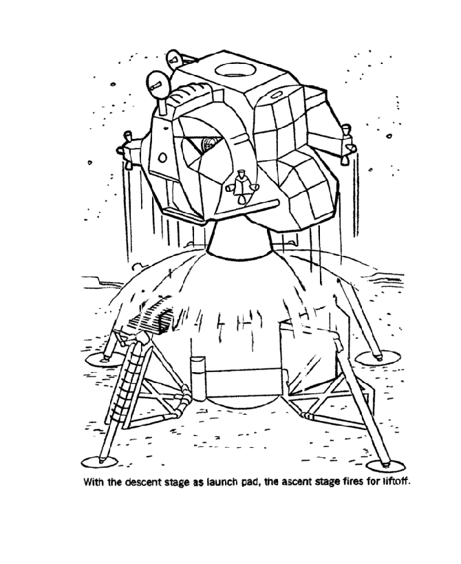  Lunar lift-off Coloring Page