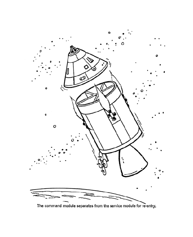  America Space Program Coloring Page