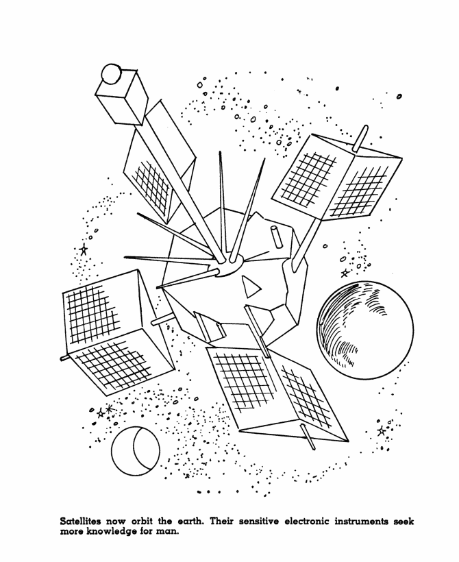  America Space Program Coloring Page