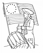 America Revolutionary War coloring page