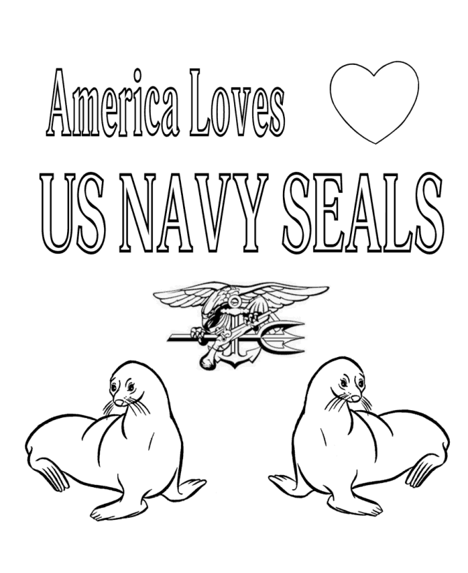  Navy SEALs - Armed Forces Day Coloring Page