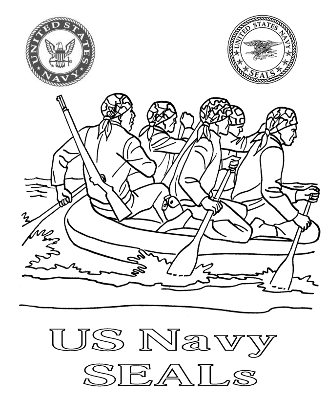  Navy SEALs - Armed Forces Day Coloring Page