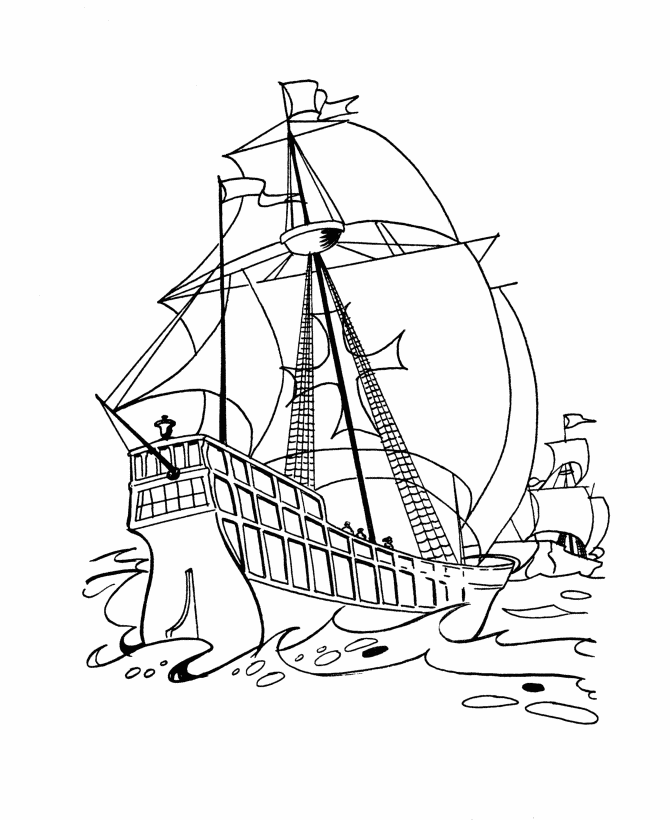  Christopher Columbus Day Coloring Page