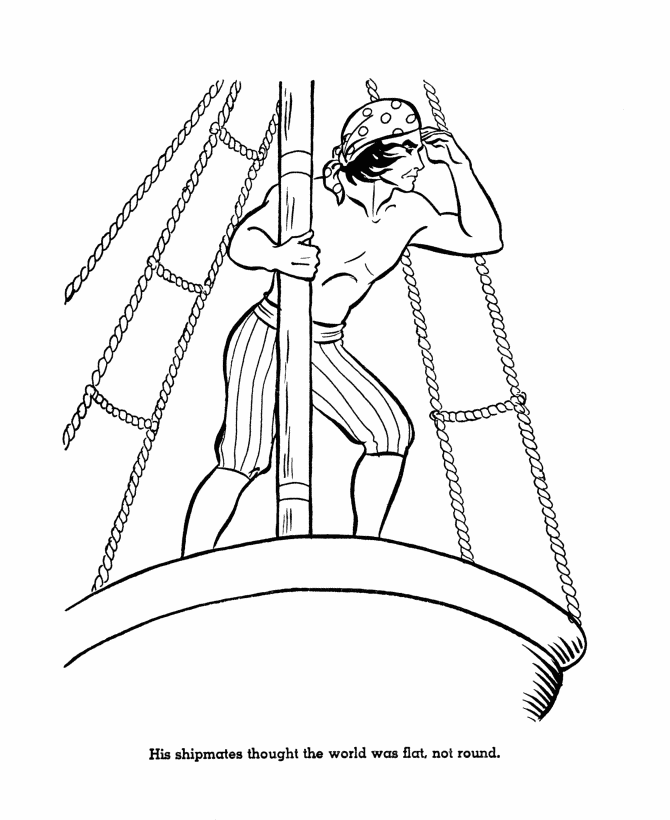  Christopher Columbus Day Coloring Page