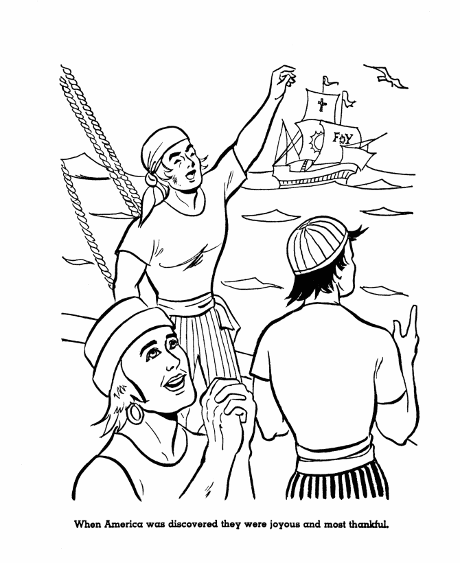  Christopher Columbus Day Coloring Page