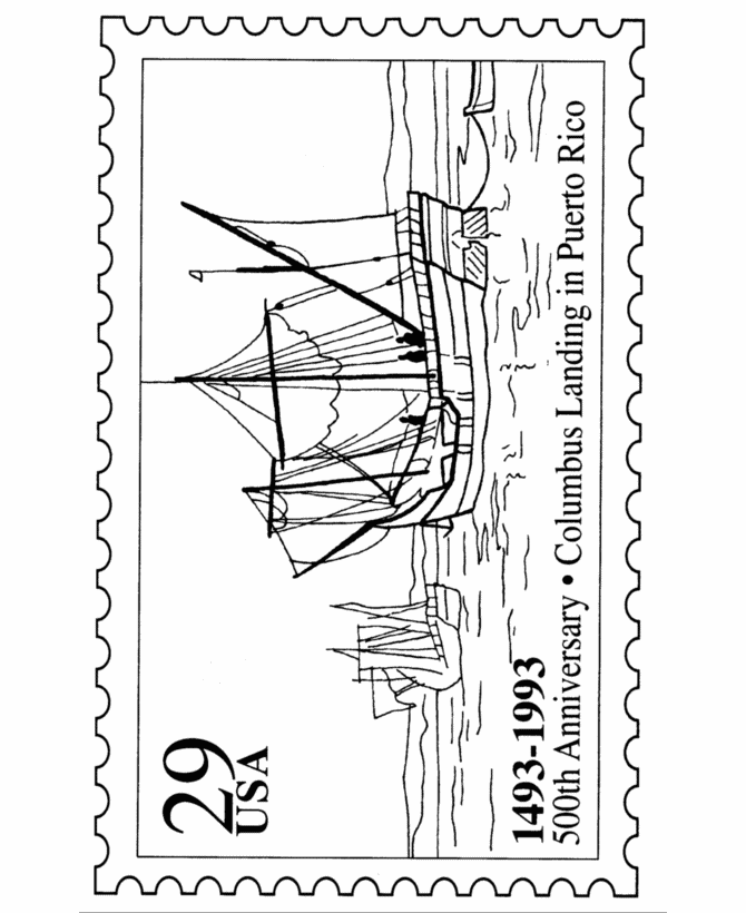  Christopher Columbus Day Coloring Page