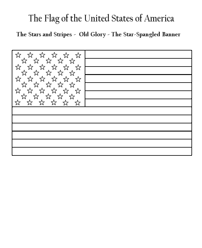 Flag Day Coloring Page